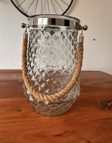 Glas vase groß geriffelt - vase, geriffelt,