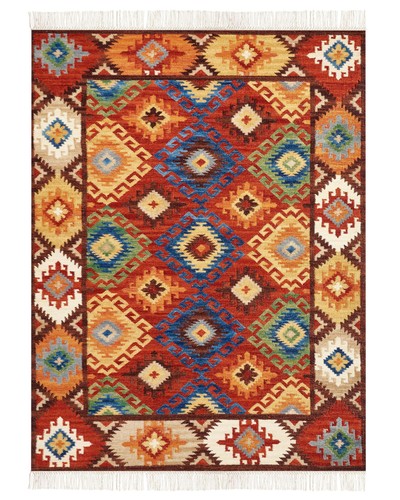Kelim teppich wolle bunt - wolle,