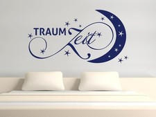 Wandtattoo für Schlafzimmer Deko Wandtatoo Aufkleber Sprüche Traumzeit Mond