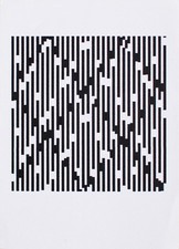 Horst Bartnig Rasterkomposition Einladung Galerie Alte Schule Offset 2002