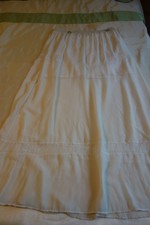 Damen schwingender Rock, leichte A- Form, lang, creme, mit Spitze, Größe L