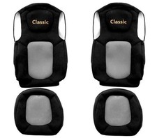 F-CORE Classic Sitzschonbezug Sitzbezüge Set Textil Grau