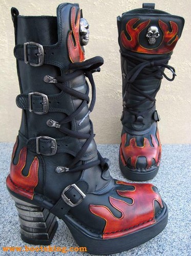 New rock boots - boots, schwarz