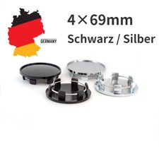4 x Radkappen-Set 69mm Schwarz