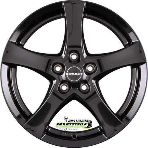 Borbet black glossy 5x16 - black,