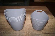 6 Tischmülleimer, ideal für Gastronomie, ca. 14 x 15.5 cm, etwas oval