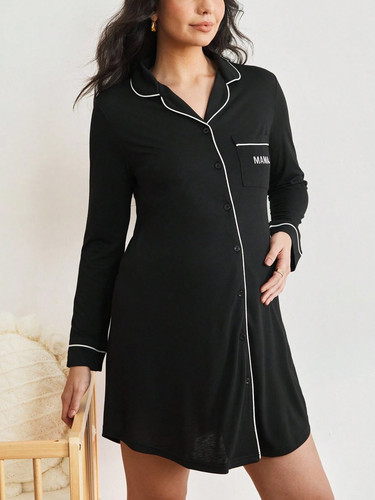 Cosy maternity dress with - maternity,