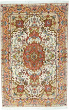 Tabriz 50Raj - Handgeknüpfter Perserteppich mit Seidenanteil 87 x 60 cm