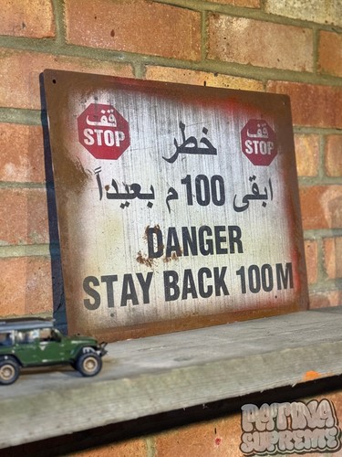 Stay back 100m konvoi schild - stay,