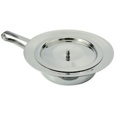 Steckbecken Edelstahl 30 cm mit Deckel Schieber Bettschüssel Bettpfanne