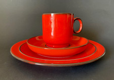 Kleines Gedeck Thomas Scandic Shadow rot, Tasse + Untert. + Teller, wie NEU top