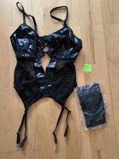 2 tlg Set Dessous Lingerie Erotik Body mit Strapse Gr. XL NEU Nr. 5