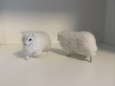 Deko 2 Schafe mit Plüsch