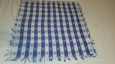 Tischdecke Mit Fransen, Ca. 70x70cm, Kariert, Baumwolle