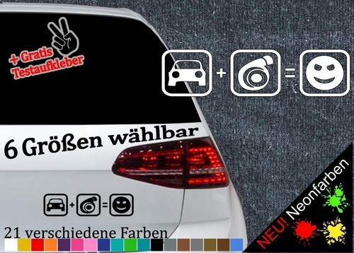 Auto turbo fun aufkleber - turbo,