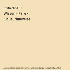 Strafrecht AT I: Wissen -