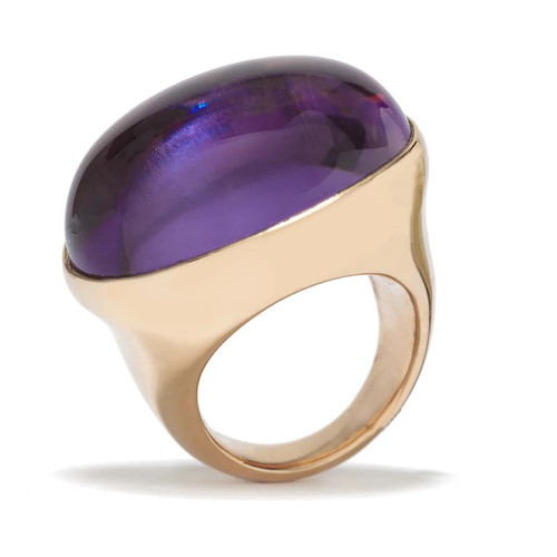 Amethyst ring aus 750er gold - amethyst,