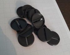 12x 25mm Base geschlitzt Rund Tabletop Miniaturen GW Modellbau Warhammer
