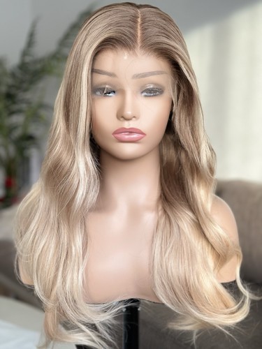Blond echthaar perücke - echthaar, |
