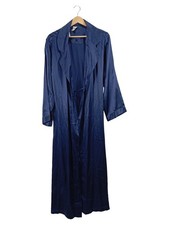 ALBA ROYAL Seiden Morgenmantel Damen Blau Gr. 40 L Elegant Hausmantel
