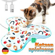 Wiederaufladbares Interaktives Katzenspielzeug mit Mausgeräuschen - Blumenmuster