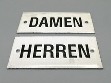 Emaille Schildchen 2x