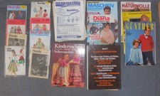 Konvolut Handarbeit, Zeitschriften, Bücher, Schnittmuster, aus den 80igern