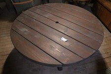 Runder Holztisch Ø 150 cm Höhe 77 cm Gartentisch Terrassentisch Rustikal