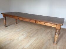 Landhausstil, Esstisch, Gesindetisch, Massivholz, 280x100x78cm, 8 Schubladen