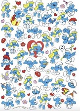 65x Schlümpfe Sticker Kinder