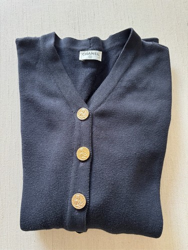 Chanel strickjacke tiefblau - strickjacke,