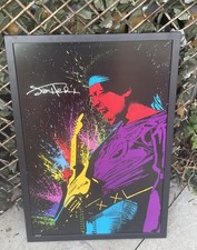Retro Wandbehang Jimi Hendrix Pop Art gerahmt groß von Pyramide 