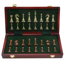 Antike Metall Schach Set