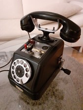 Antik - Telefon mit Kurbel und Wählscheibe - Cheftelefon