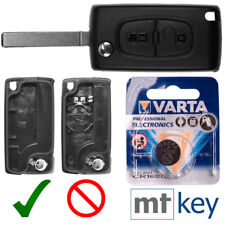 2 Tasten Schlüssel Gehäuse VA2 für Peugeot 407 Partner Citroen C2 C3 Berlingo