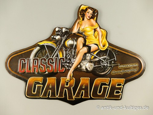 Xxl classic garage blechschild - garage,