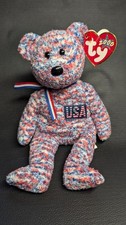 TY Beanie Baby „USA“ Bär 2000 – Tag Errors / Fehler – Retired Sammlerstück