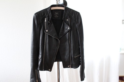 Zara biker jacke - zara, leder