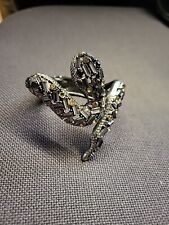 Schöner Schlangen Armreif mit Glitzersteinen   Klappverschluss