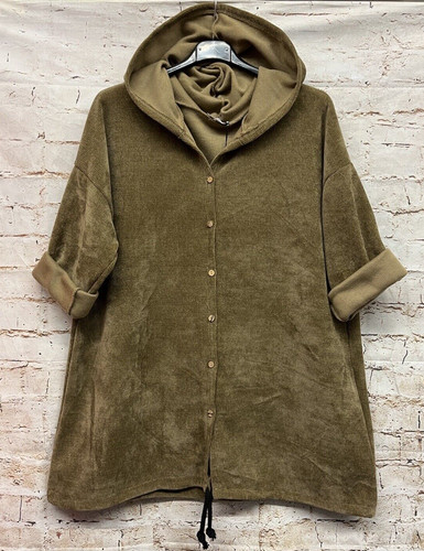 Damen cord tunika jacke weit - jacke,