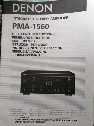 Denon pma 1560 - denon,