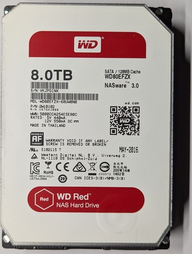 Western digital red - red, 8tb