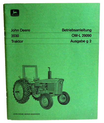 Betriebsanleitung john deere - betriebsanleitung,
