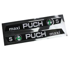 Aufkleber Set ( 205x25mm ) - Chrom / Schwarz für Puch Maxi Mofa / Moped