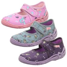SUPERFIT Mädchen Hausschuh Ballerina BELINDA 1-800288- 3 Farben Klett Gr.23-35