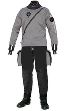 BARE® Womens Aquatrek LTD Grey/black (with pockets) Trockentauchanzug