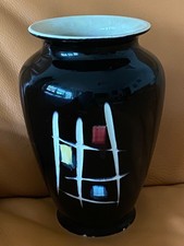 Schwarze Vase von Scheurich 50/60 er Jahre