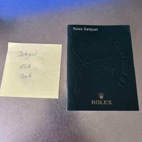 Rolex datejust booklet - datejust, /