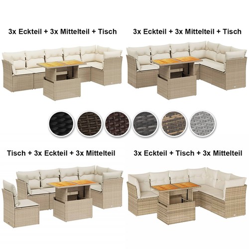 Poly rattan garten sofa - poly,
