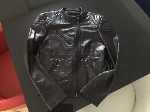 Replay biker lederjacke s - replay, gr.s